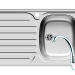 Set chiuveta inox Pyramis INTL 800x500mm DR LN & baterie SERENO crom