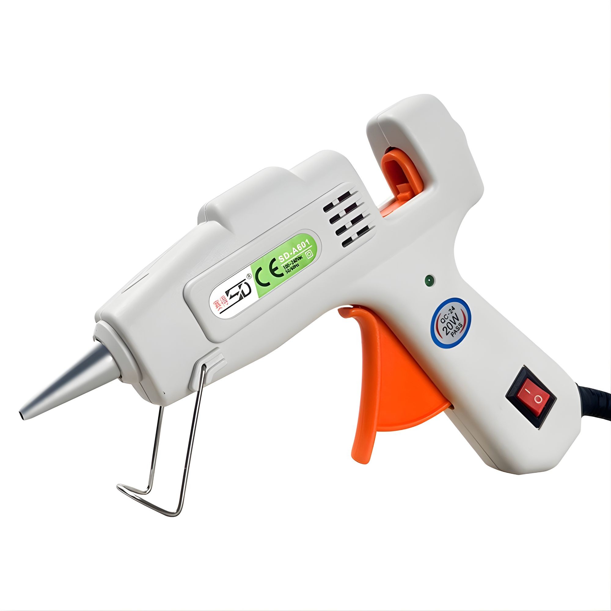 20w-hot-melt-glue-gun-main-699b4fdc4aa90.jpg Pistol de Lipit cu Silicon la cald, Team, 20 W, pentru Batoane 7 mm, Duza din Aluminiu Anti-picurare, Incalzire Rapida, pentru Bricolaj, Artizanat și Reparatii, - imagine 1