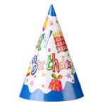 Set 6 Coifuri, Team, Petrecere Copii, din Carton, 20 x 13.5 cm, Model 1 Happy Birthday, Multicolor