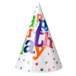 Set 6 Coifuri, Team, Petrecere Copii, din Carton, 20 x 13.5 cm, Model 2 Happy Birthday, Multicolor