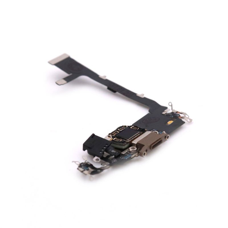 0301720373G_6628069935.jpg Charging Port For iPhone 11 Pro Gold Pulled - imagine 1