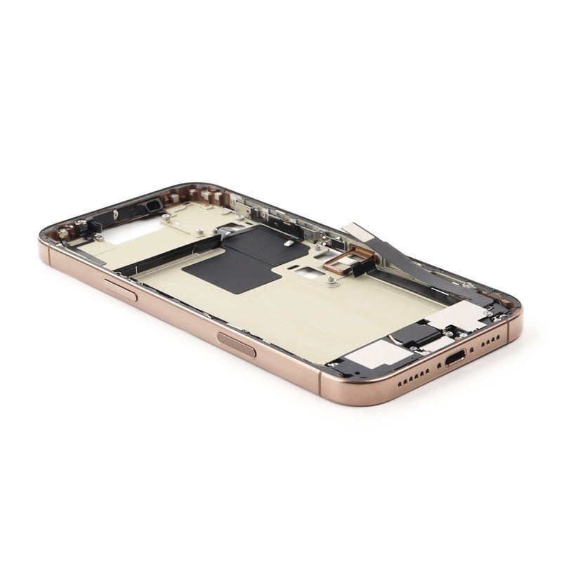 1P91ERO21DT-1.jpg Middle Frame With Power And Volume Button For Apple iPhone 16 Pro Max Desert Titanium Pulled B - imagine 1