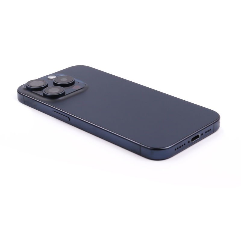 4D88ECF90BLT-1.jpg Rear Housing with small parts For iPhone 15 Pro (EU Version) Blue Titanium Pulled C - imagine 1