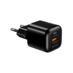 NOVANL GaNCharge 20W Dual Port (USB-A & USB-C) Wall Charger Black