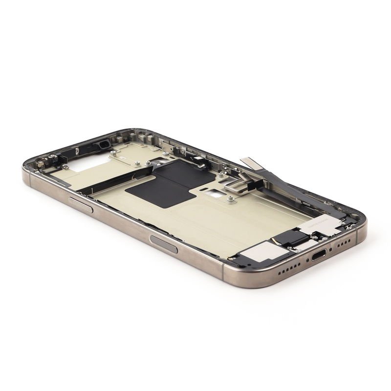 OB41OLH72NTI-1.jpg Middle Frame With Power And Volume Button For Apple iPhone 16 Pro Max Natural Titanium Pulled C - imagine 1