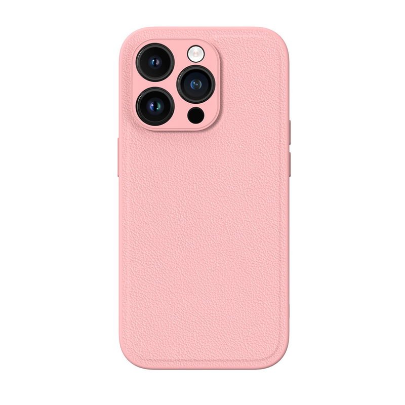 QH25FQE01P_7265178122.jpg NOVANL SleekPU Leather For iPhone 14 Pro Pink - imagine 1