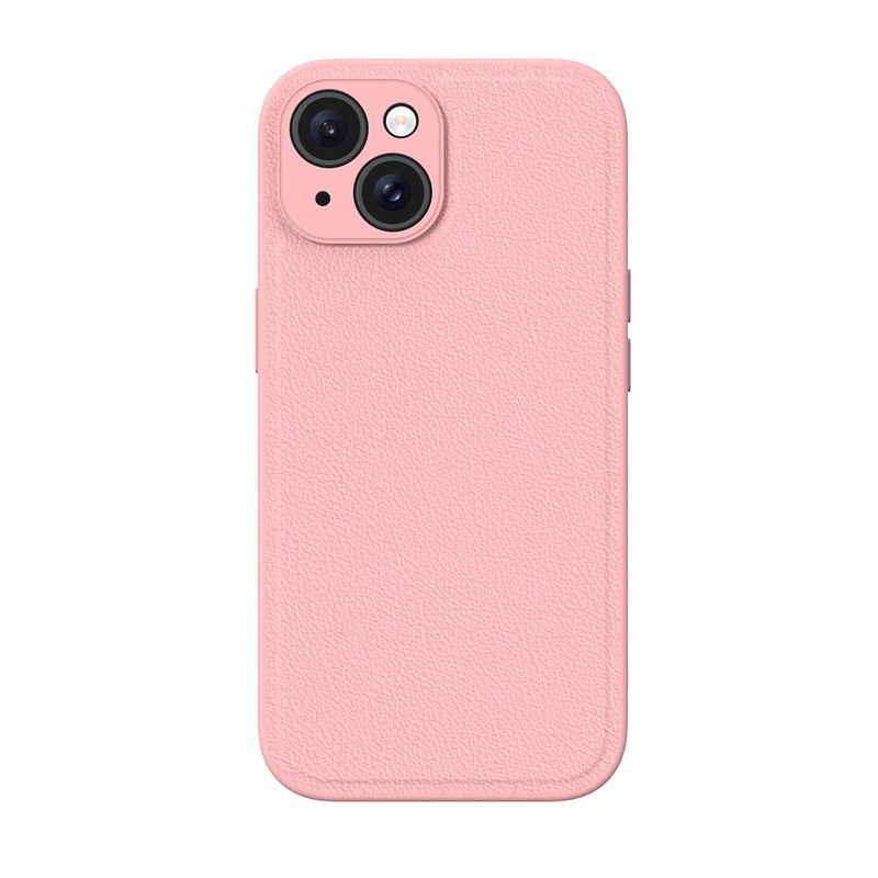 XW44BKC35P_1302576177.jpg NOVANL SleekPU Leather For iPhone 15 Plus Pink - imagine 1